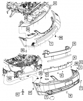 Chrysler 200 Front Bumper Reinforcement 11-14