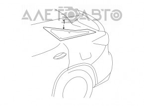 Window blind glass rear left Lexus RX350 RX450h 16-22