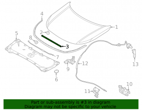 Infiniti QX60 hood seal 22-26