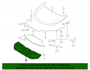 Nissan Murano Z51 09-14 Hood Insulation