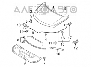 Nissan Murano Z51 09-14 Hood Insulation