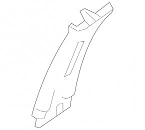 Center pillar trim upper belt left Nissan Leaf 18- black