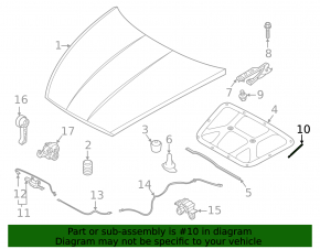 Left hood shock absorber for Kia K5 21-26