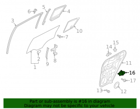Rear right window lift motor for Kia Sportage 17-22