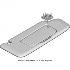 Right visor Chevrolet Equinox 18-21 gray with backlight