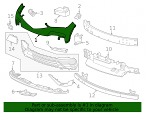 Bare front bumper Acura ZDX 24-26 for car parking