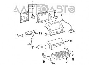 Monitor, display, navigation Toyota Prius 20 04-09
