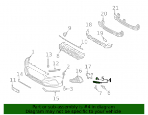 Front bumper mount left Hyundai Sonata 18-19 SIGNEDA