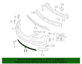 Front Bumper Lip Hyundai Sonata 11-13