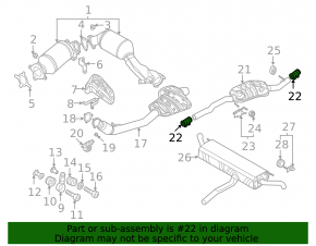 Muffler clamp Audi Q5 80A 18-24