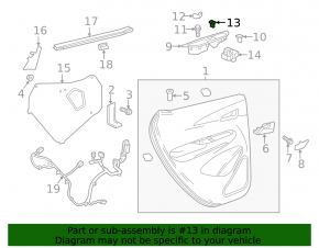 Seat heating button rear left Chevrolet Bolt 17-