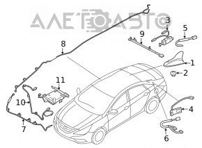 Antenna amplifier Kia Optima 16-20