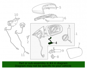 Right side mirror illumination Mercedes W213 E 17-23