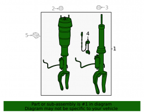 Front left air shock absorber Mercedes GLS-class X166 13-19 complete