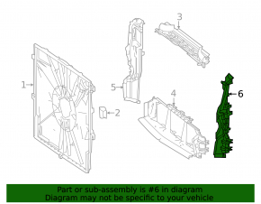 Left radiator deflector Mercedes Metris W447 16-23