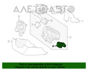 Right steering column switch Ford Edge 15 - for rain sensor