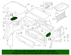 Grille arch trim left upper Ford C-max MK2 13-18 black