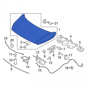 Bonnet bare Ford Transit Connect MK2 13-