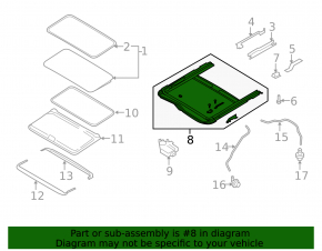 Sunroof mechanism Mazda CX-7 06-09