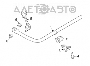 Rear stabilizer Lincoln MKX 16-18