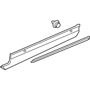 Lower rear left door trim panel for Lincoln MKX 2016-2018 with chrome