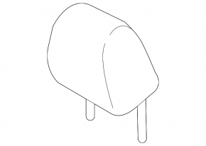 Front left headrest Mazda 6 18-21 black leather
