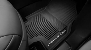 Set of floor mats for Toyota Highlander 20- rubber black