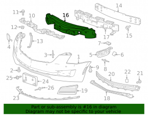 Cadillac ATS 15-18 front bumper absorber foam