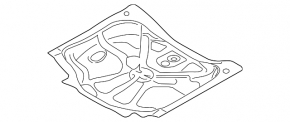 Volvo XC60 19-25 T5, T6, B5, B6 trunk trough on the body