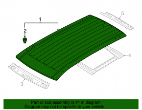 Metal roof VW Atlas 18-23 without hatch, sawed off