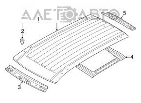 Metal roof VW Atlas 18-23 without hatch, sawed off