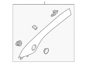 Front pillar trim left Buick Encore 13-16 gray