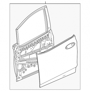 Door assembly front right Chevrolet Bolt 17-