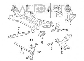 Ball joint left Lexus NX200t NX300 NX300h 15-21