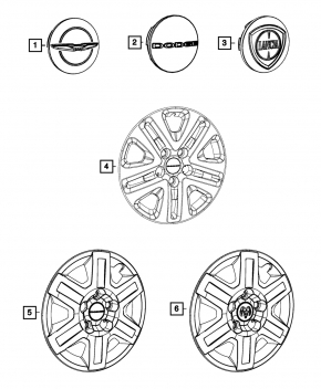 Wheel cap R16 Dodge Journey 11-13