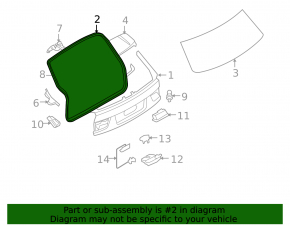 Rubber seal for the trunk door BMW X5 E70 07-13