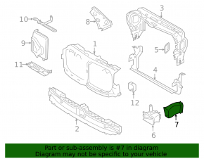 Brake disc air duct front left BMW X7 G07 19- rear part