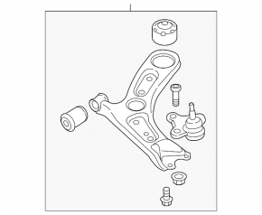 Lower front left control arm Hyundai Kona 18-23