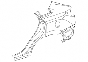 Quarter wing rear right Lexus RX350 RX450h 10-15