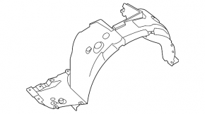 Front left fender liner for Nissan Sentra 20-24