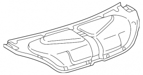 Upper trunk trim for Toyota Solara 2004-2008