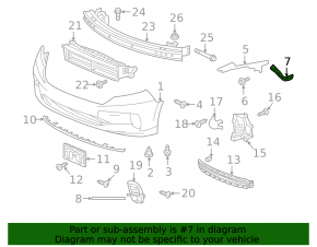 Front bumper mount right Honda Odyssey 18-24