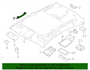 Ceiling handle left Nissan Altima 19-24 ser