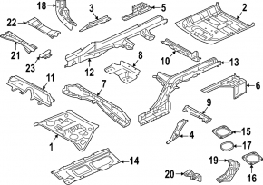 Mudguard threshold rear left Infiniti QX50 19-25