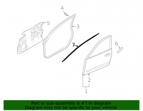 Upper front right door molding for Infiniti FX35 FX45 03-08