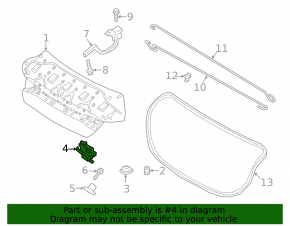 Hyundai Elantra 21- Trunk Lid Lock