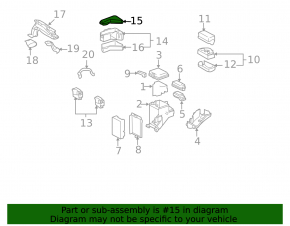 Lexus RX400h 06-08 small underhood fuse box cover