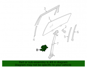 Mitsubishi Outlander 22-25 rear right window motor