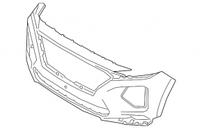 Front bumper bare Hyundai Santa FE 19-20