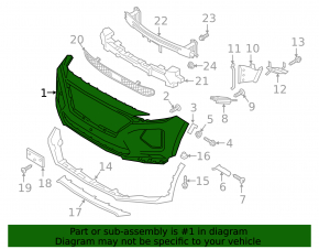 Front bumper bare Hyundai Santa FE 19-20